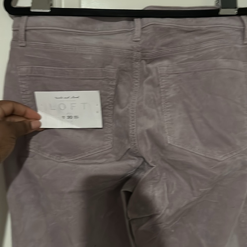 Loft women’s corduroy lavender curvy skinny jeans size 10 - Picture 3 of 3